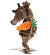 DolliBu Happy Easter Super Soft Plush Seahorse with Carrot Plush - 12 Inches