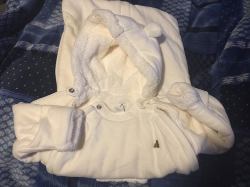 Traje de invierno Baby Gap nieve blanco roto talla 6-12 meses NUEVO - Imagen 6 de 6