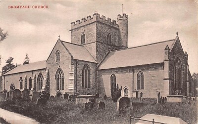 POSTKARTE WORCESSHIRE BROMYARD KIRCHE