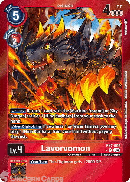 EX7-009 Lavorvomon : Limited Common Foil Digimon Card : EX07: Digimon Liberator