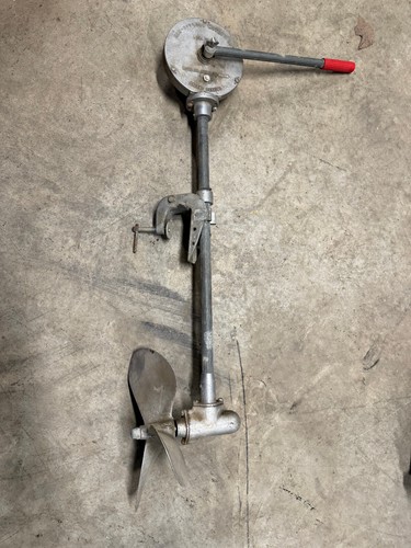 RARE Vintage Man-U-Troll Hand Operated Trolling Motor (Functional) Boat Fishing