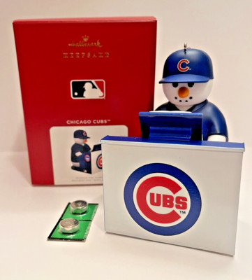 NEW Chicago Cubs Ornament Hallmark Christmas Batteries   SOUND  -NIB-MINT