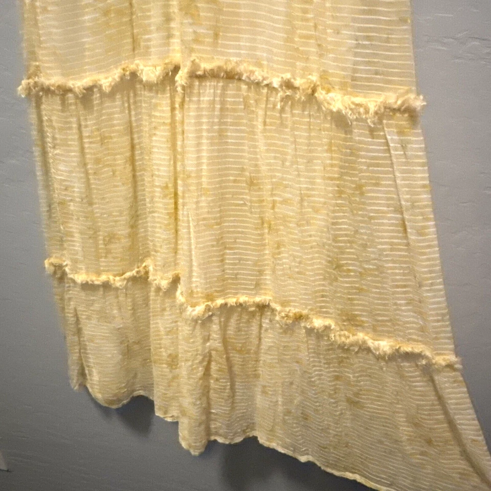 Ralph Lauren Dress Yellow Black Label Georgette Midi Beach Travel Size 4 - Image 4 of 4