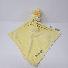Carters Yellow Duck Love You Security Blanket Rattle Baby Lovey Soother Plush