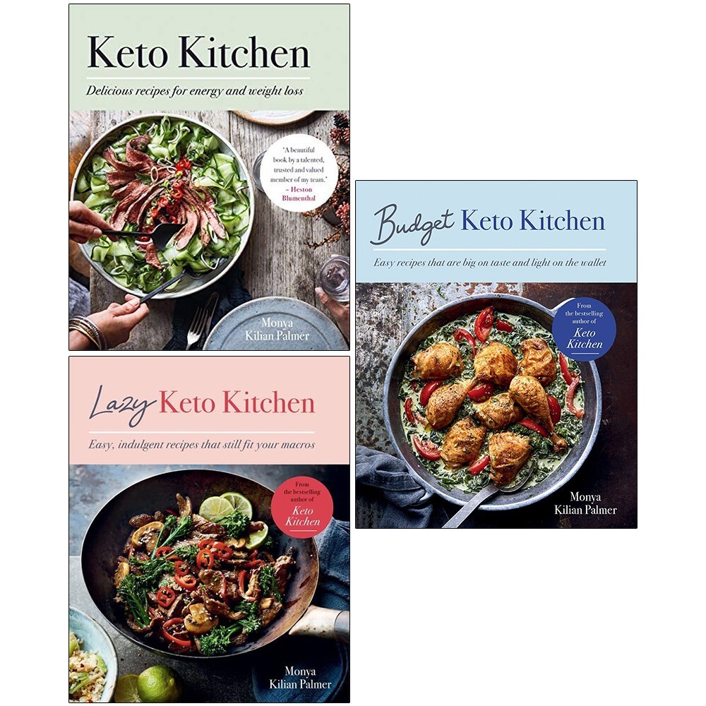 Monya Kilian Palmer Keto Kitchen Series Collection 3 Books Set Lazy Keto, Budget