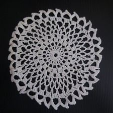 Handmade White Lace Crochet Doily Art Nouveau Italy N5531