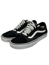 Vans Old Skool Low Top Black White Suede Skate Shoes Mens 6.5 Women 8 EUC