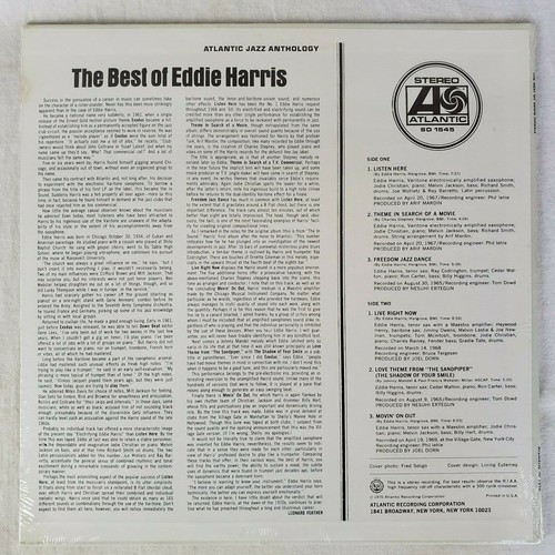 SEALED Eddie Harris - The Best of Eddie Harris 1970 Atlantic SD 1545 - Picture 2 of 2