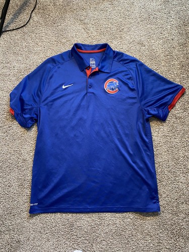 Chicago Cubs Nike Dri Fit Mens Polo 