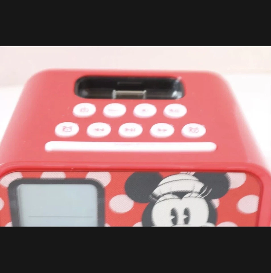 Disney iHome Minnie Mouse Sistema de Altavoces Reloj Despertador Doble DM-H22 Probado con Cable Foto 4 de 4