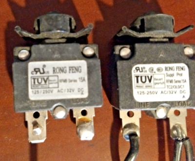 2 PCS RONG FENG Supply protect RFMB Series 15A TC2/OL0/C1 RESET