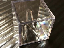 Guitar Pick Bass Guitar Pick Crystal Clear Display Case w/Easel Stand - Damaged 