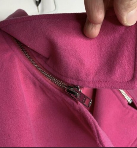 Jennifer Lopez Womens Pink Assymetrical zip Coat size Small - Picture 3 of 9