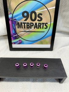 Vintage Tioga Duraluminum Chainring Bolts 3DV Purple 5 Piece MTB Road USA Set