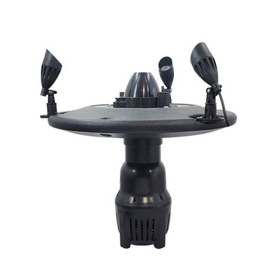 Aerating Pond Fountain, 1/4 HP, 2,500 GPH, Color LED Lights, 100' Cord