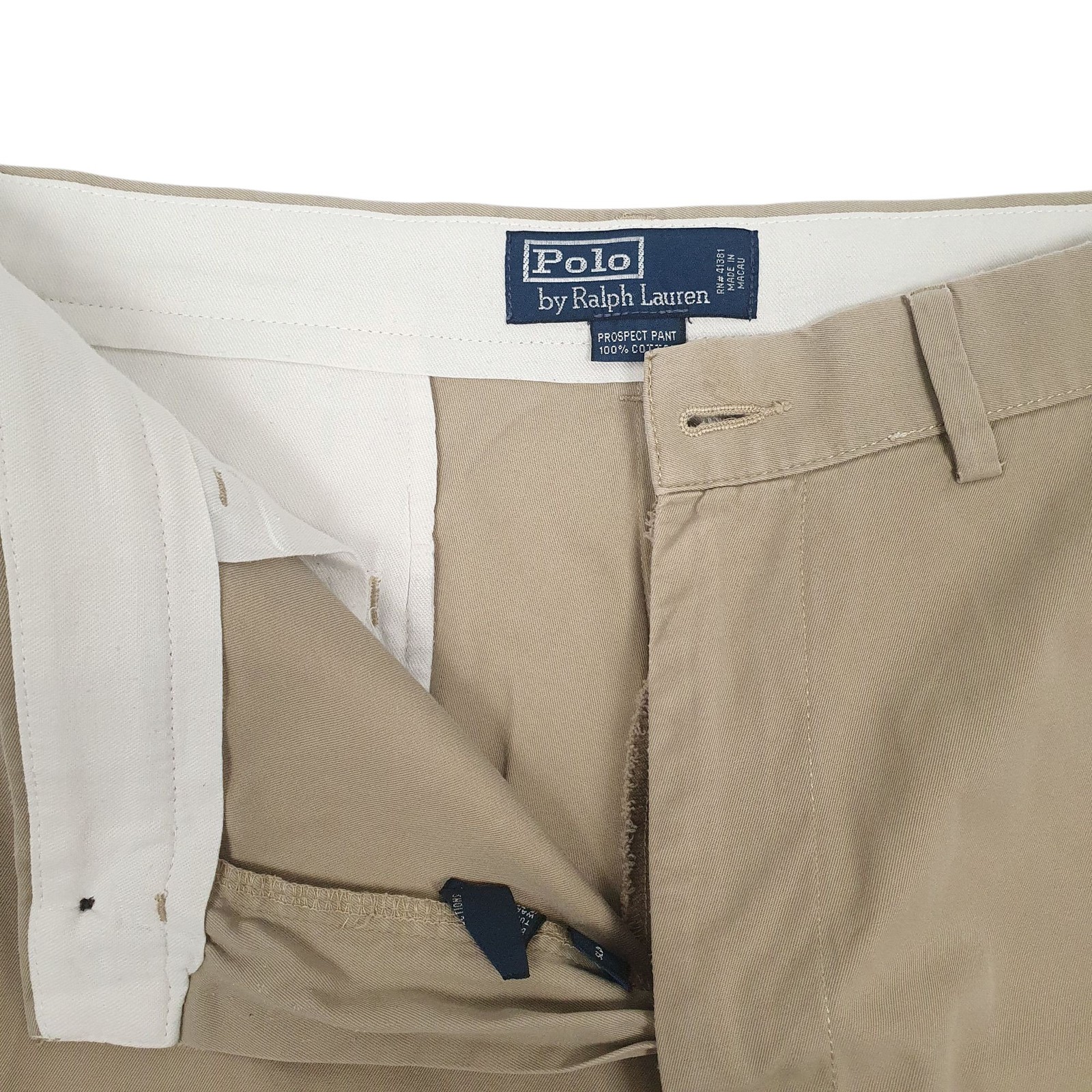 POLO RALPH LAUREN Prospect Pant Vintage Chino Trousers Brown Mens W33 L30 image 3