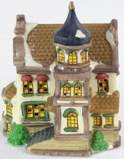 2002 Cobblestone Corners Village VICTORIAN HOUSE Christmas Ceramic
