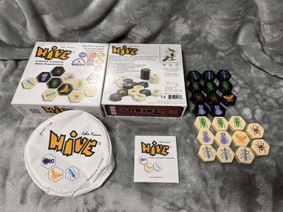 HIVE BOARD GAME BY JOHN YIANNI SMART ZONE GAMES - COMPLETE + TRAVEL BAG GEN42