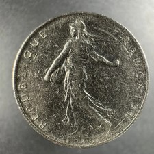 1969 France 1 Franc Heavily Circulated