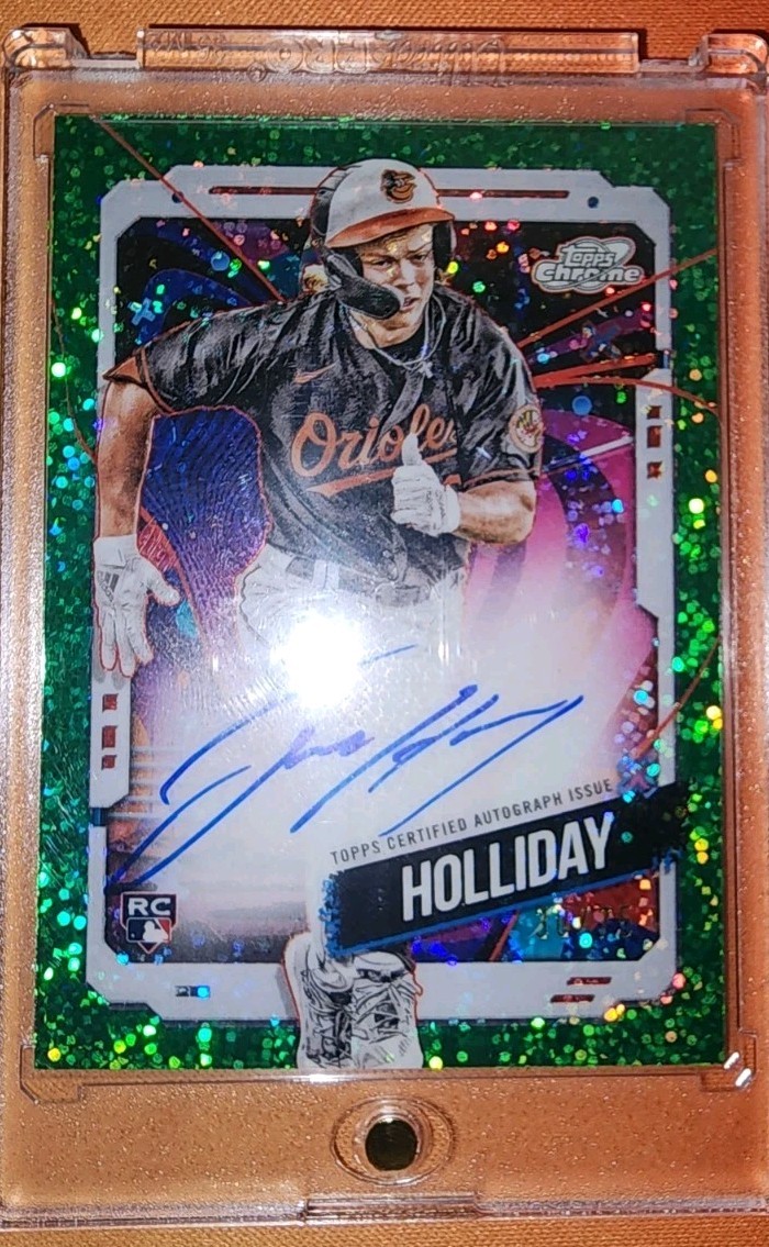 2024 Topps Chrome Cosmic Green Spacedust RC Auto Jackson Holliday /75 Orioles