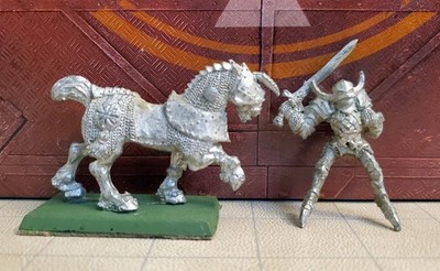 Warhammer Fantasy Chaos Knight ''Sword 2'' ''Horse 3'' Realm Of Chaos Citadel Metal