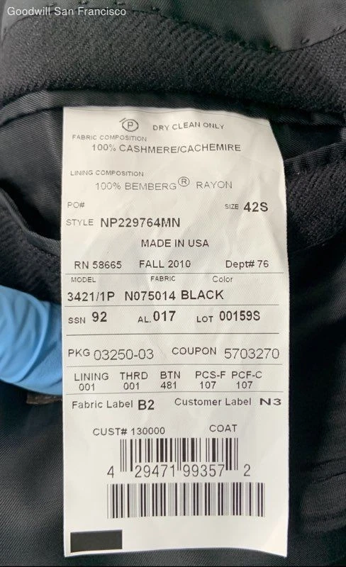 Napoli Blazer Men Regular Black Basic Jacket Size 42S - Image 4 of 4