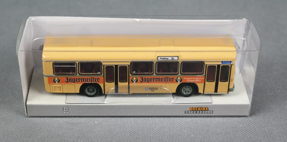 BREKINA 59154 H0,1:87 Büssing BS 110 V, 1970, "Frankfurt Jägermeister" NEU 2025! - Bild 2 von 4
