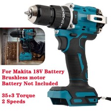 13MM Brushless Hammer Drill Electric Impact Screwdriver For Makita 18V Battery