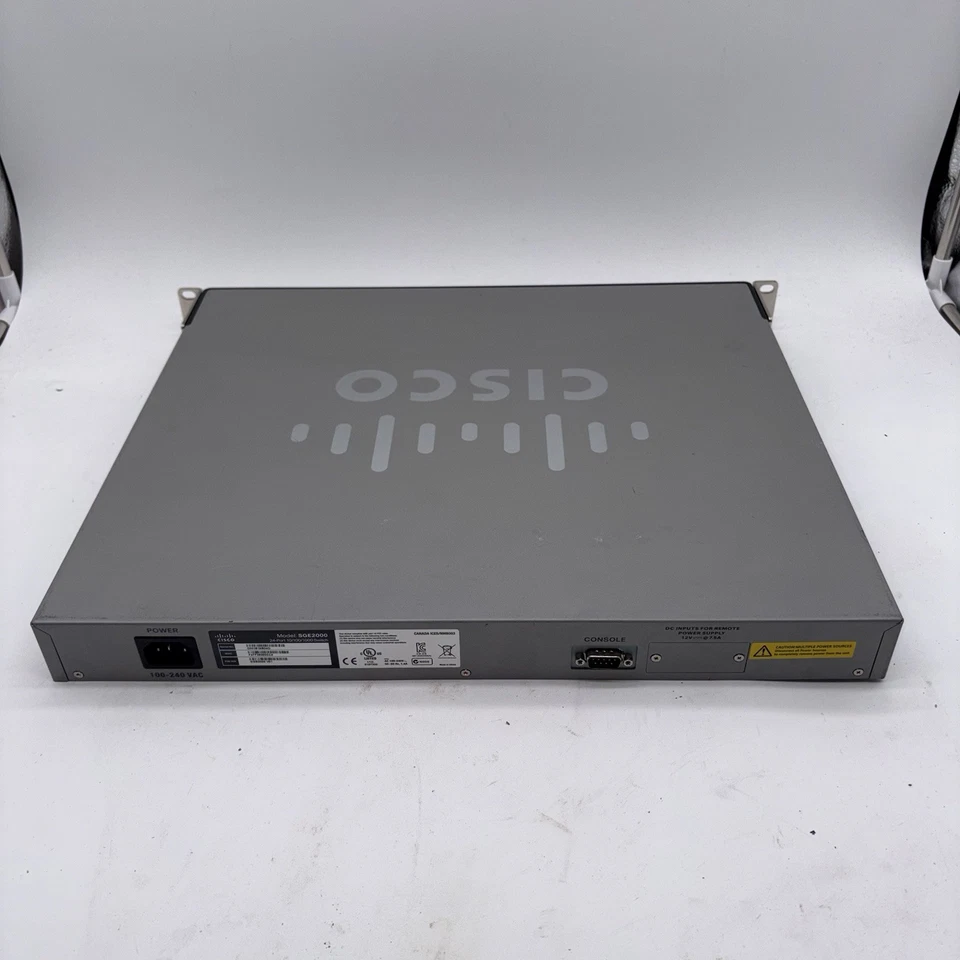 Cisco SGE2000 V01 Managed PoE Switch – 24 × Gigabit RJ45 (PoE) + 4 × SFP – 48 G - Image 4 of 4