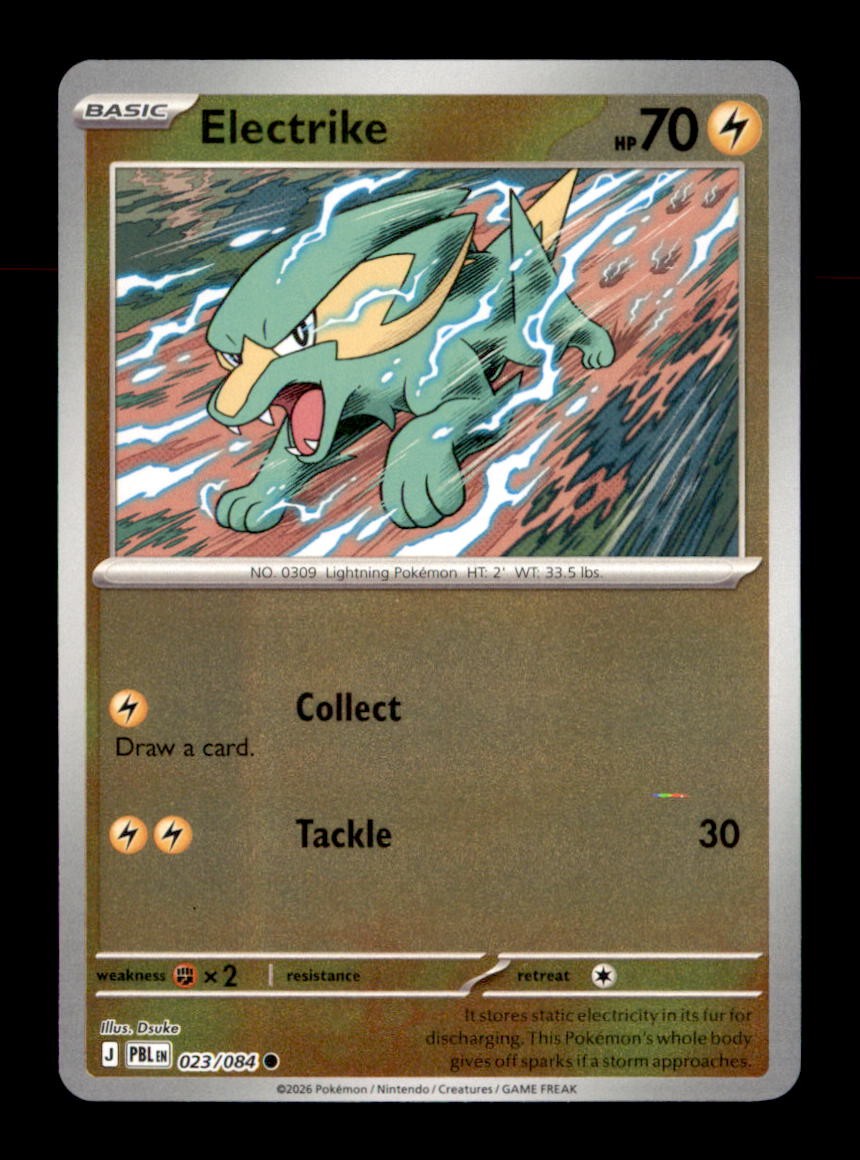 Electrike 023/084 Common Pitch Black Pokemon Reverse Holo Near Mint