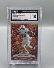 Calais Campbell Cardinals 2025 Phoenix Fire Burst /350 CGC 10 POP 2 GEM MINT SSP