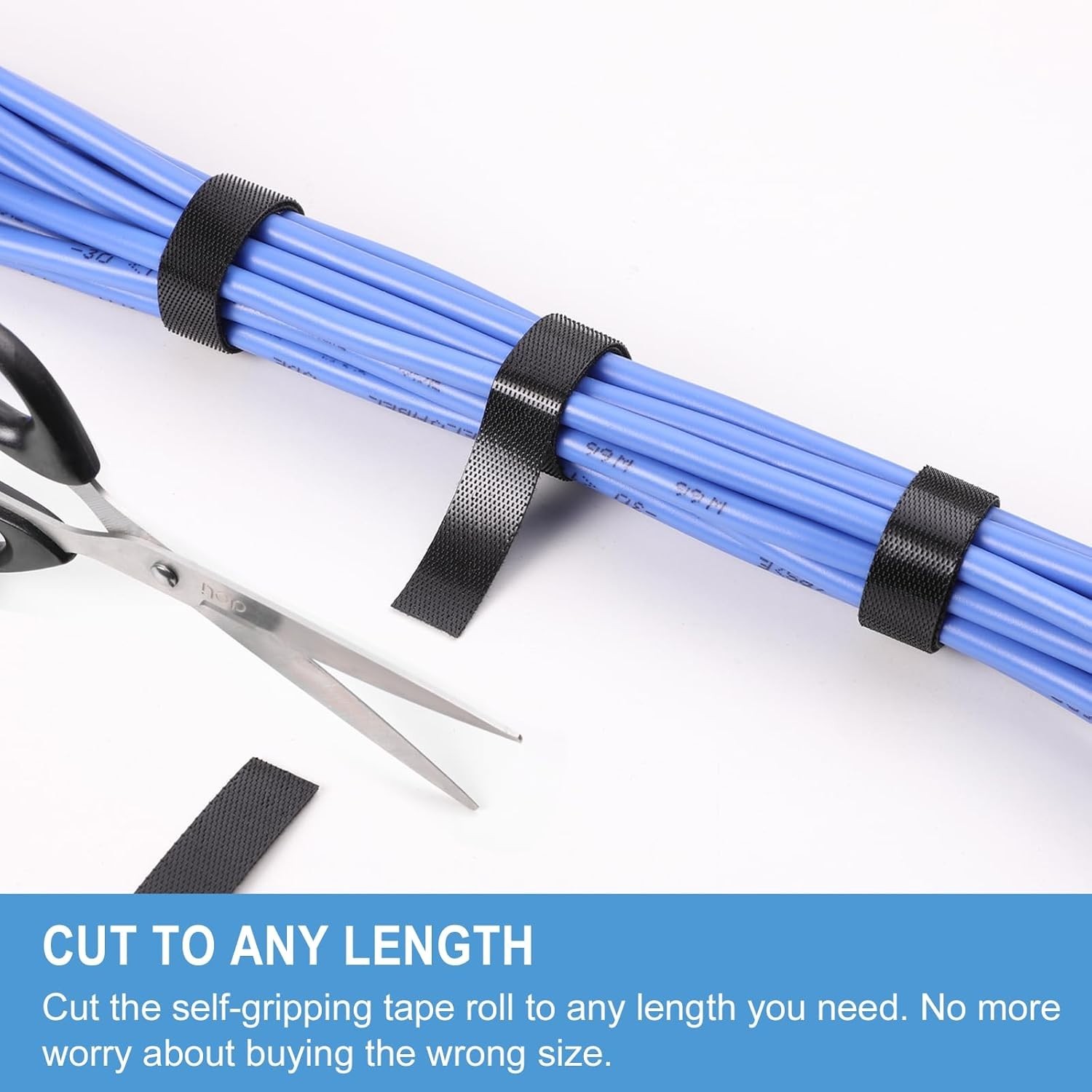 1 in X 30 Ft Hook and Loop Roll | Double-Sided Strips, Self-Gripping Straps More
