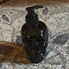 Black Skull Soap Dispenser Pump Bottle, Plastic Freestanding Bathroom Decor