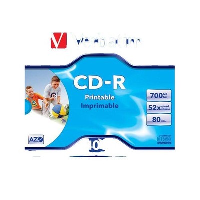 Verbatim AZO Wide Inkjet Printable CD-R 700 MB 52x   10 Stück