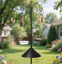 NEW! Bird Feeding Station Kit Bird Feeding Pole Wild Bird Feeder Hanging Kit...