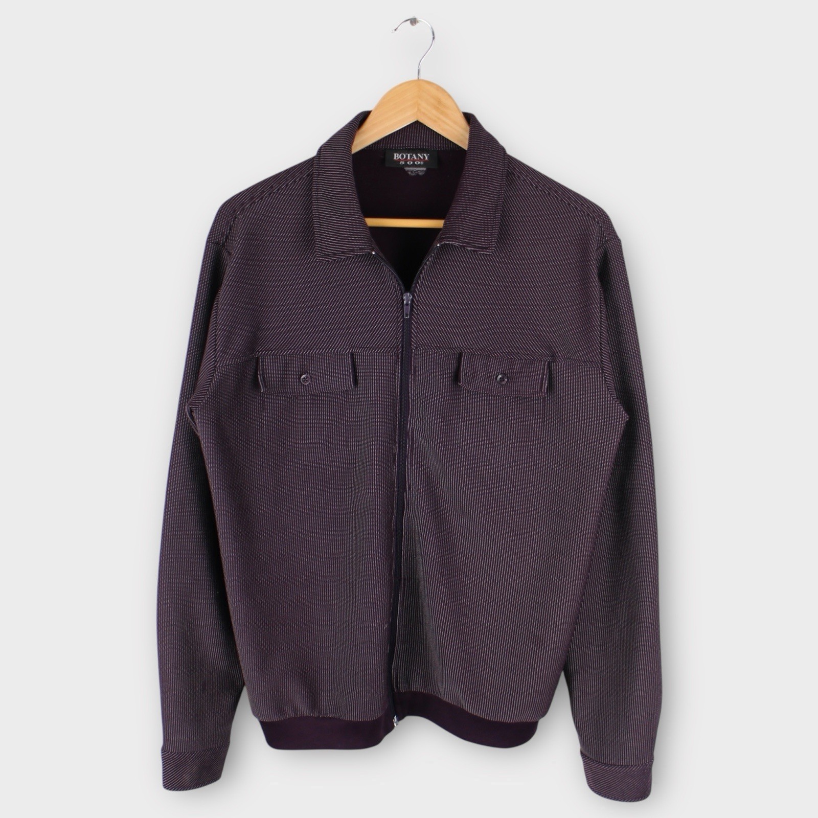 Vintage Botany 500 Shirt Jacket Men’s Medium Purple Textured Long Sleeve