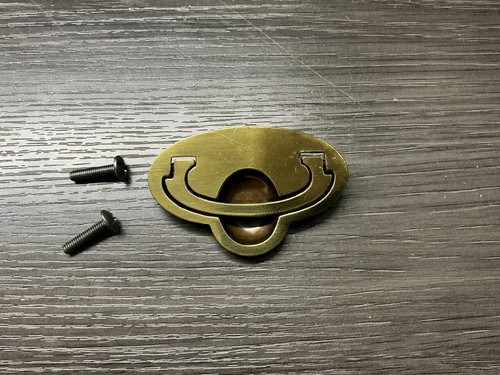 Vintage Original Drexel Passage Drawer Pull Handle Campaign Brass KBC N20865 168
