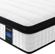 King Size Mattress, 10.6 Inch Hybrid Mattress with Aeroshield Memory Foam and Ne