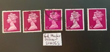 British Queen Elizabeth II 6d Stamp In Various Shades. See Description Please