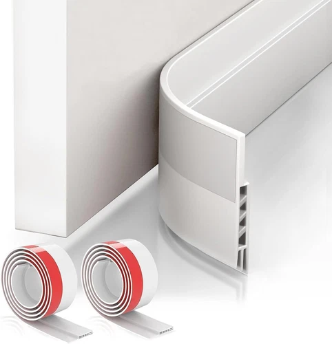 2 Pack Door Draft Stopper, 1.8" W X 37" L, Weather Stripping & Dust Seal, White - Picture 1 of 12