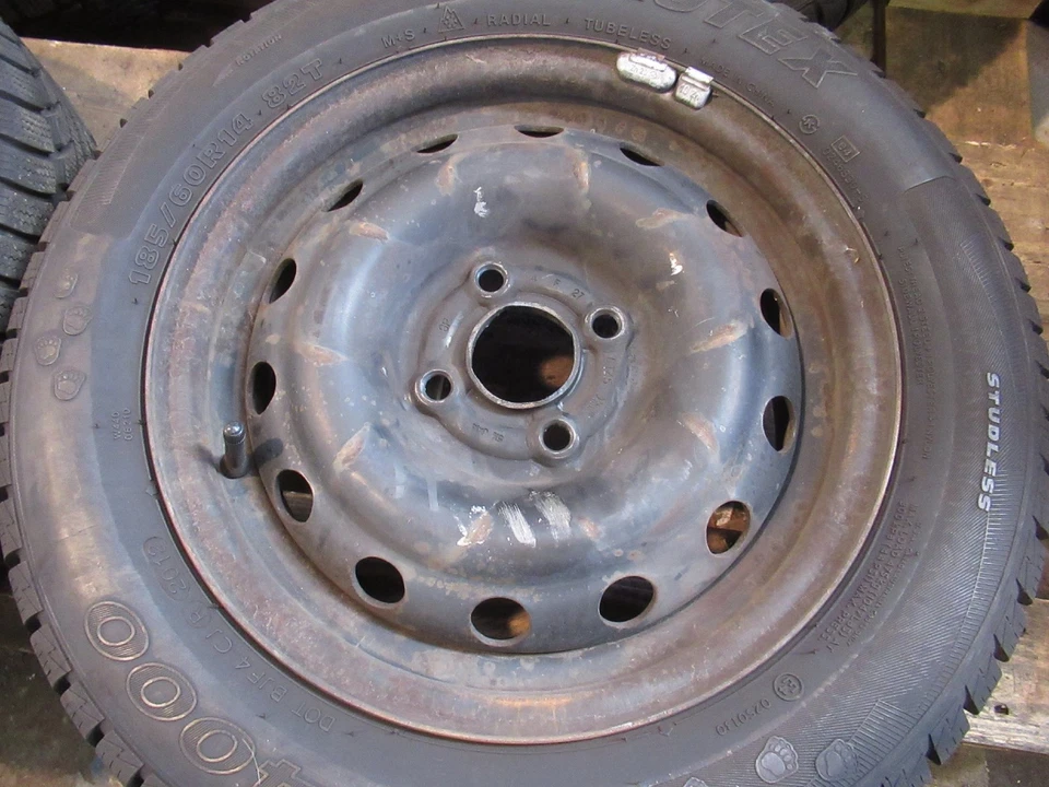 7,5mm! Winterräder Daewoo Chevrolet Aveo Kalos - 185/60 R14 5,5Jx14 ET45 4x100 - Bild 2 von 4