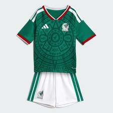 ADIDAS MEXICO 2026 LIL KIDS HOME JERSEY GREEN COLOR KA6069