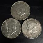 Lot Of 3 -1968 D Kennedy Half Dollars 40% silver Circulated and ungraded
