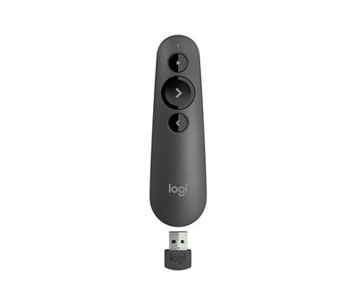 Logitech 910-005843 Kabellose Präsentationsfernbedienung   R500 Laser, Graphit