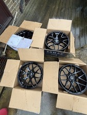 Romac Radium Gloss Black 19 Inch Alloys x4 - Brilliant Condition ✅ RRP £930