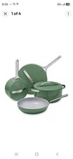 445$ Caraway Ceramic Non-Stick Cookware Set Non-Toxic Ceramic Cookware Set Green
