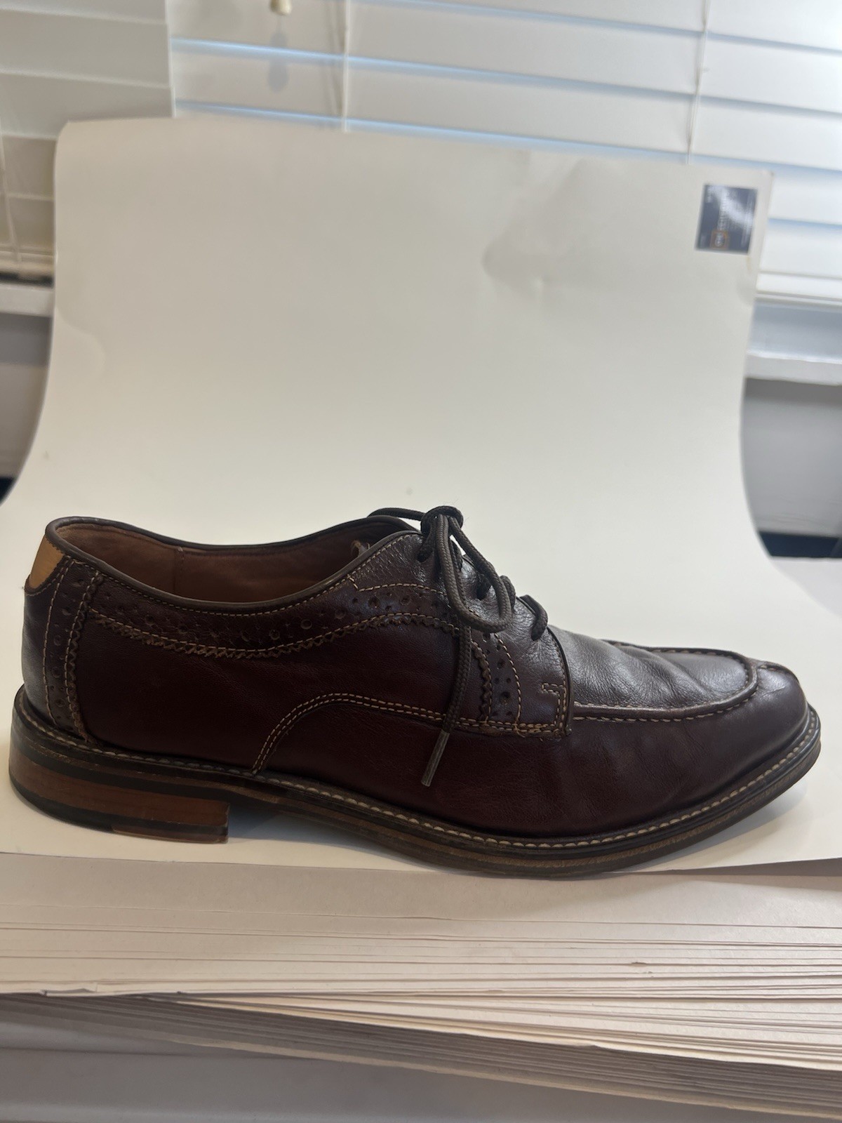 SAOLA Johnston Murphy scarpe eleganti uomo pelle di pecora marrone derby 8 D