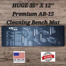 Premium Stitch AR-15 Large Gunsmith Bench Mat Gun Cleaning Mat Rifle 35" X 12"