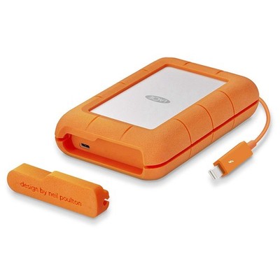 LaCie Rugged USB-C 4TB 2.5in External HDD USB-C Shock Resistant Orange