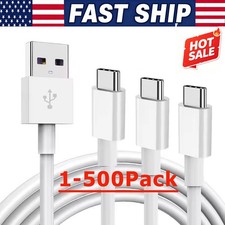 USB Type C Data Cable 5A Fast Charging USB-A to USB-C Charger Cord For Phone lot
